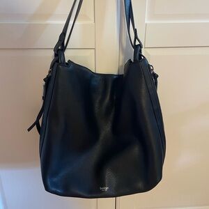 Botkier Black Leather Convertible Backpack Shoulder Bag